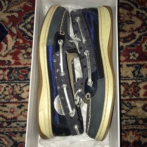 Sperry angelfish foil dot navy